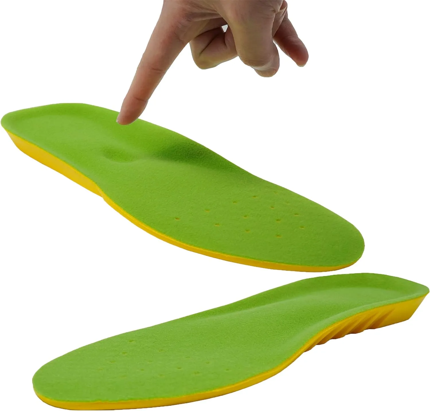 1 Pair Wide Fit Insoles Plantar Fasciitis Orthotics PU Memory Foam Comfort Shoe Inserts for Men and Women, Cushioned Arch Support, Shock Absorption and Foot Pain Relief (Men 9-11/Women 10-12)