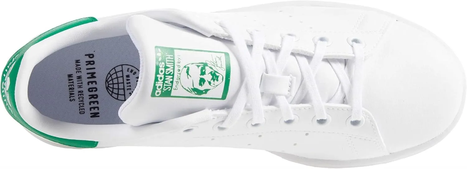 adidas Stan Smith (End Plastic Waste) Sneaker, White/White/Core Green, 6 US Unisex Big Kid
