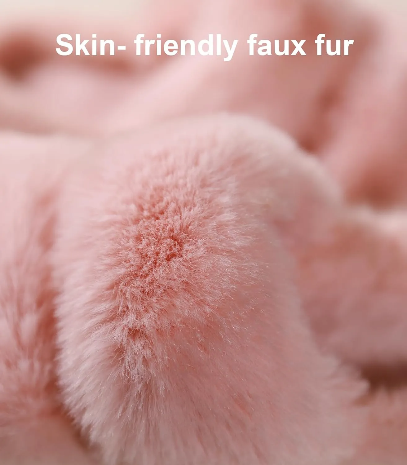 Ankis Fuzzy Slippers for Women - Ultra-Soft Skin-friendly Dual-Strap Furry Slippers | EVA Cushioned Non-Slip Sole | Cozy Memory Foam Women House Slippers | Indoor and Outdoor Cloud Slippers