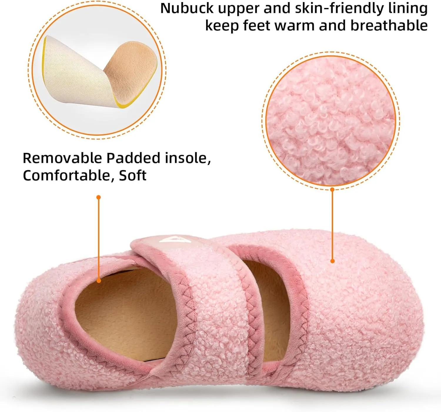 ATHMILE House Slippers for Women Men Indoor Barefoot Socks Wide Diabetic Shoes Adjustable House Slippers for Home Travel