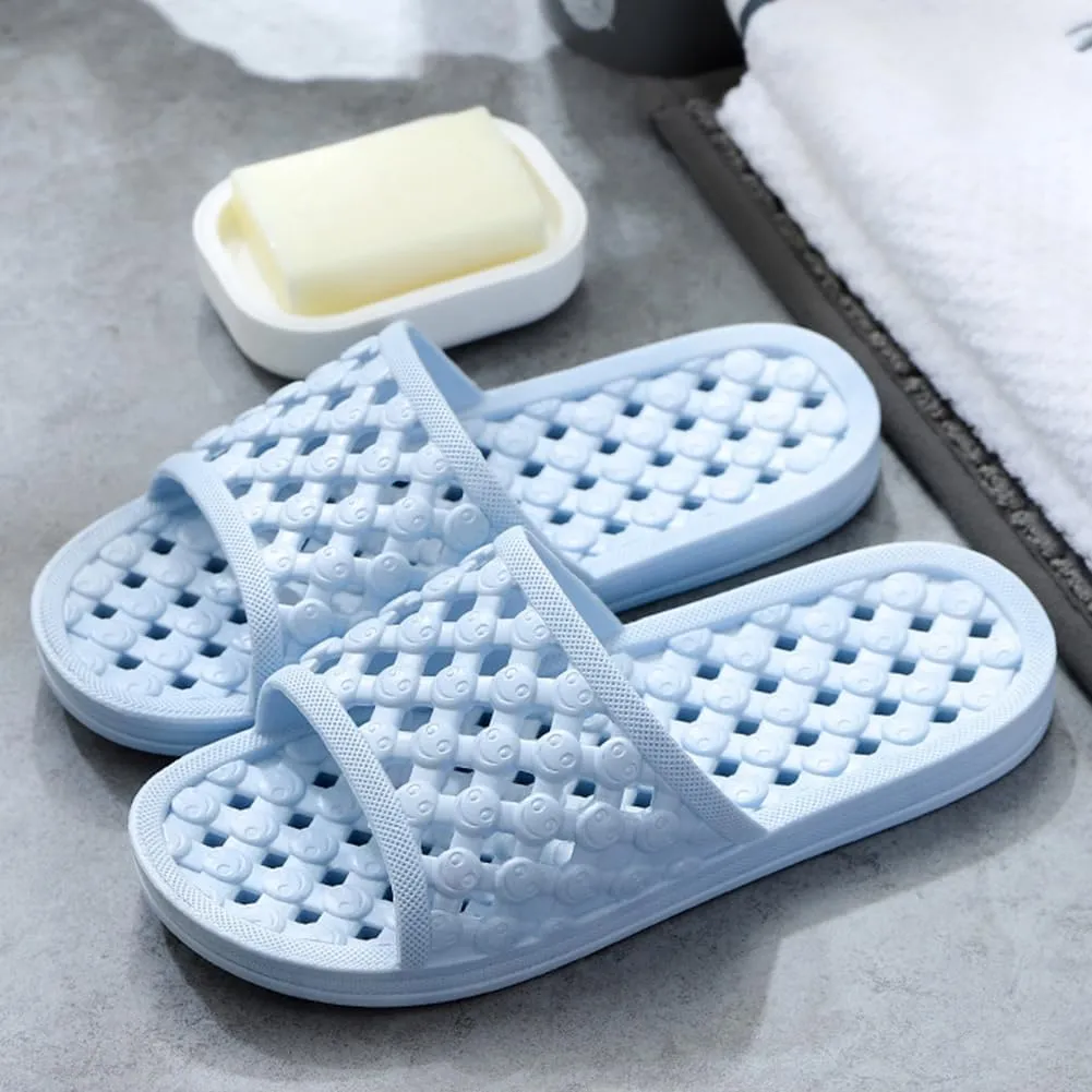 AYYDMY Quick Drying Shower Slippers for Women Men, Non Slip House Shoes Cushioned Thick Sole Bathroom Sandals Indoor Outdoor Soft Platform Sandals for Living Room, Shower, Pool, Beach, SPA, Gym