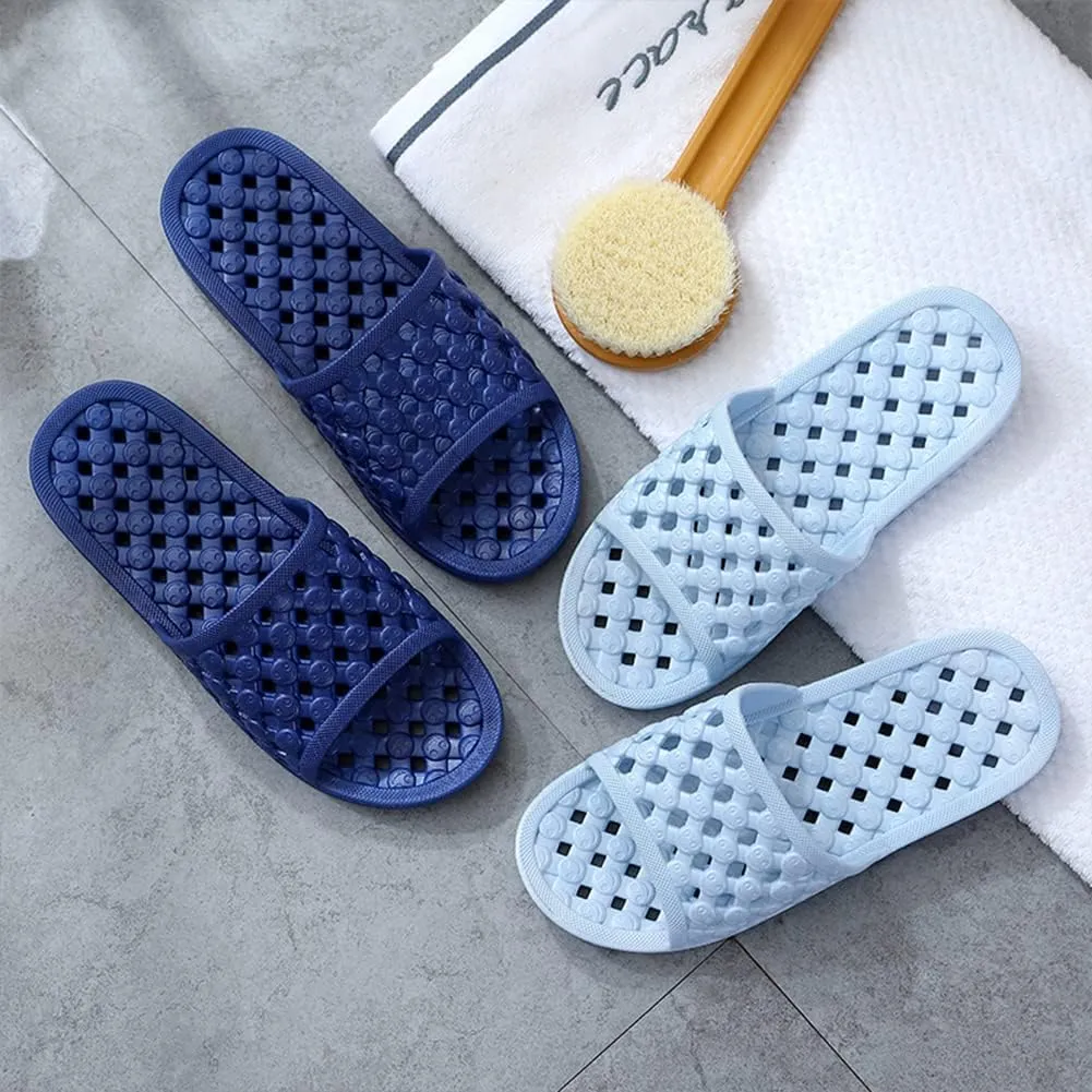 AYYDMY Quick Drying Shower Slippers for Women Men, Non Slip House Shoes Cushioned Thick Sole Bathroom Sandals Indoor Outdoor Soft Platform Sandals for Living Room, Shower, Pool, Beach, SPA, Gym