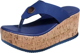 Beach Sandals for Women Summer Casual Wedge Thong Sandal Slip On Platform Flip Flops Comfortable Walking Shoes
