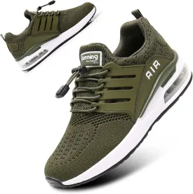 BOGOVER Womens Lightweight Air Running Shoes, Breathable Gym Jogging Running Tennis Sneakers with Air Cushion,No Tie