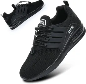BOGOVER Womens Lightweight Air Running Shoes, Breathable Gym Jogging Running Tennis Sneakers with Air Cushion,No Tie