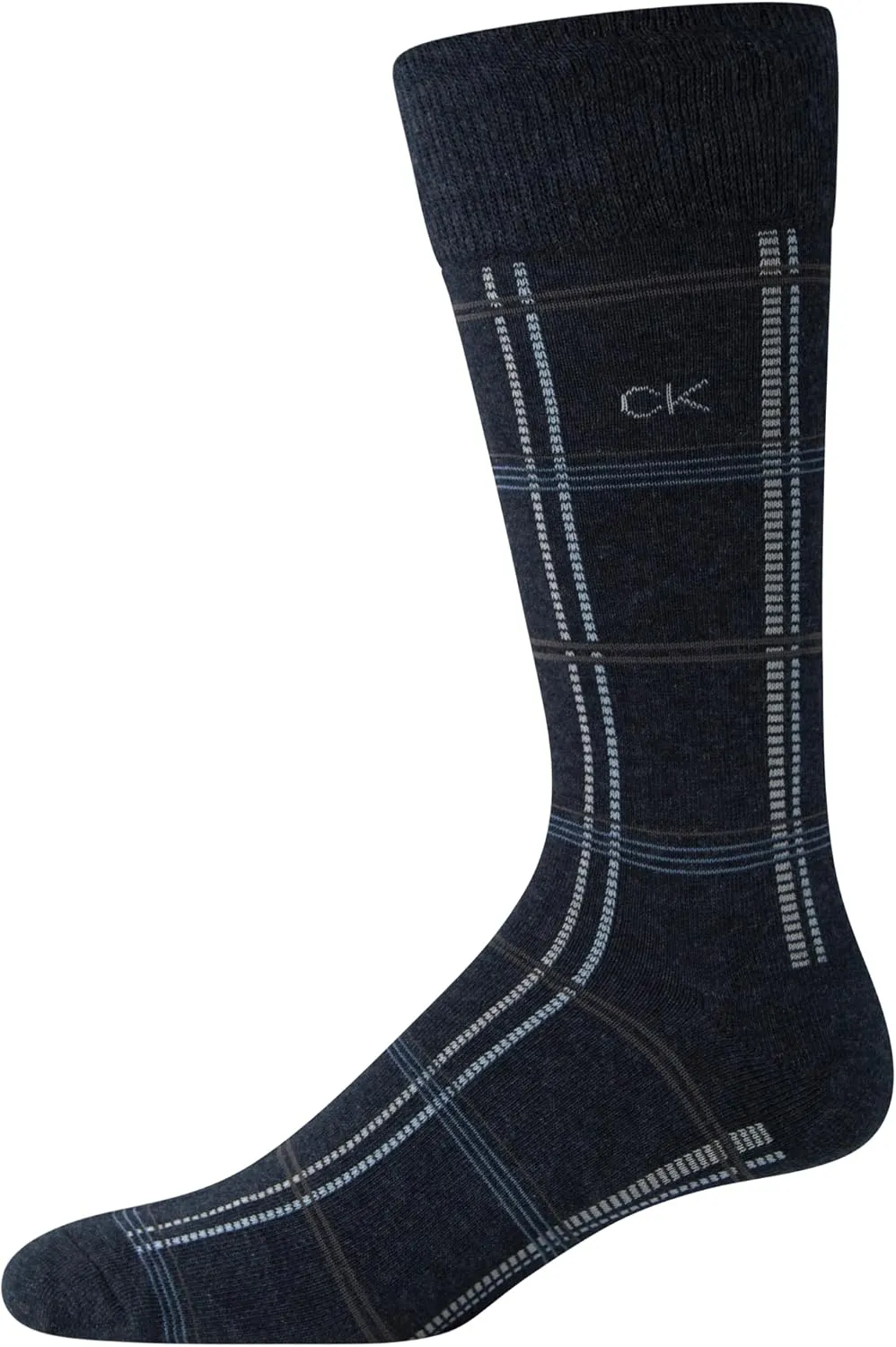 Calvin Klein Men's Dress Socks - 10 Pack Plain and Printed Crew Calf Compression Socks, 7-12