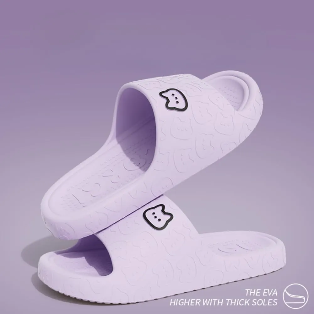 Cat Slippers - Female Summer Non-slip Indoor Home Bathroom Cute Cat Slippers At Home