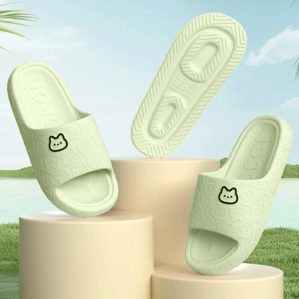 Cat Slippers - Female Summer Non-slip Indoor Home Bathroom Cute Cat Slippers At Home