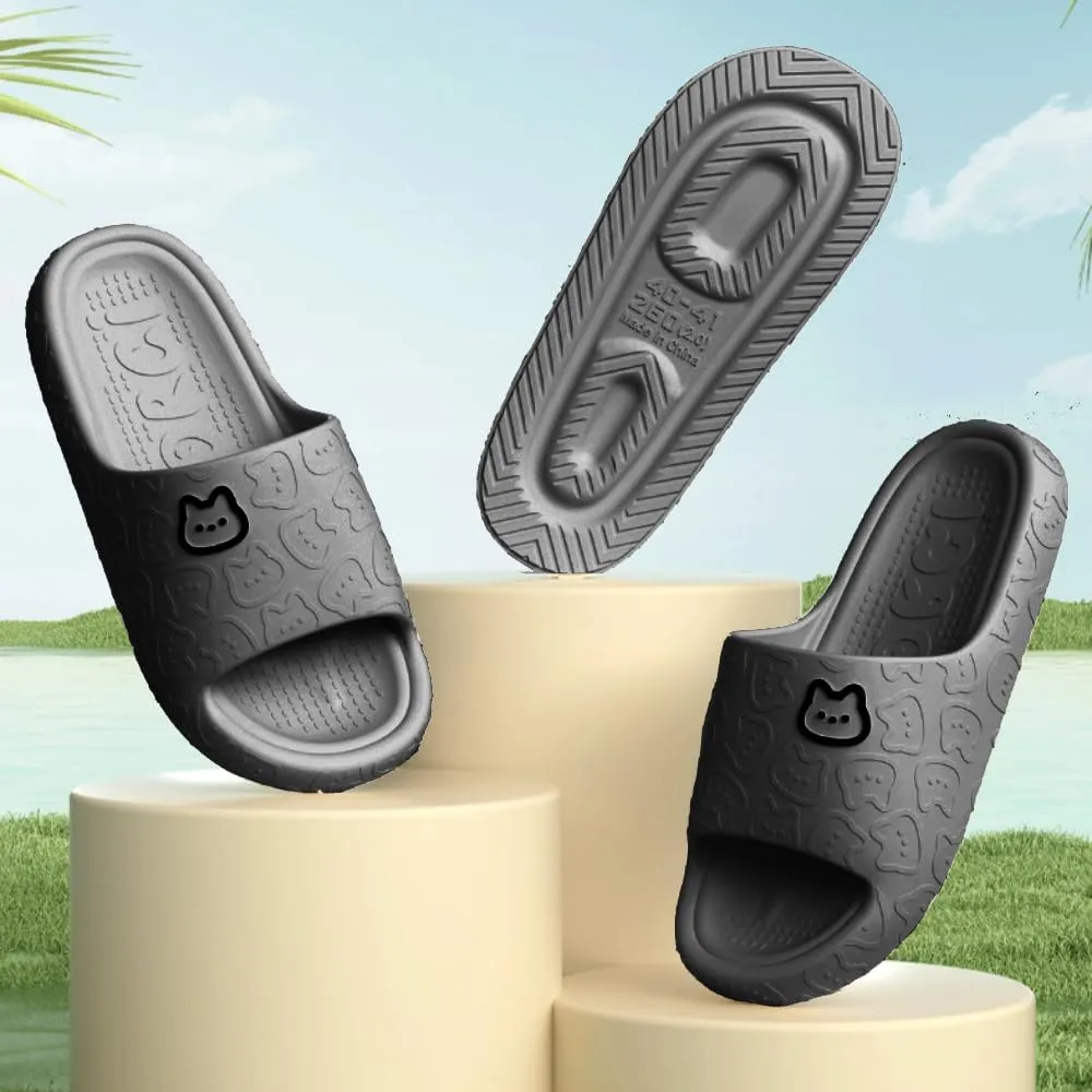 Cat Slippers - Female Summer Non-slip Indoor Home Bathroom Cute Cat Slippers At Home