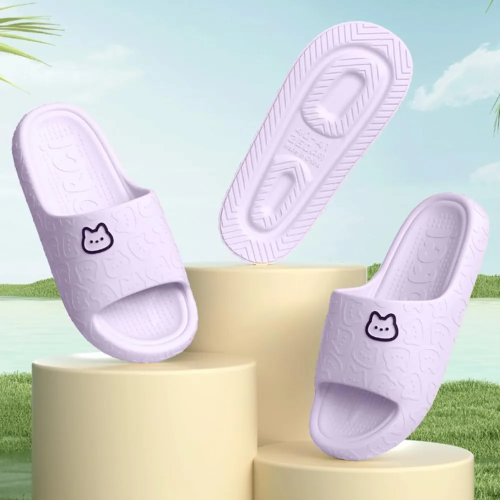 Cat Slippers - Female Summer Non-slip Indoor Home Bathroom Cute Cat Slippers At Home
