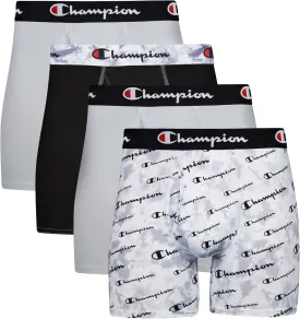 Champion Men's Underwear Boxer Briefs, Total Support Pouch, Assorted 3-Pack