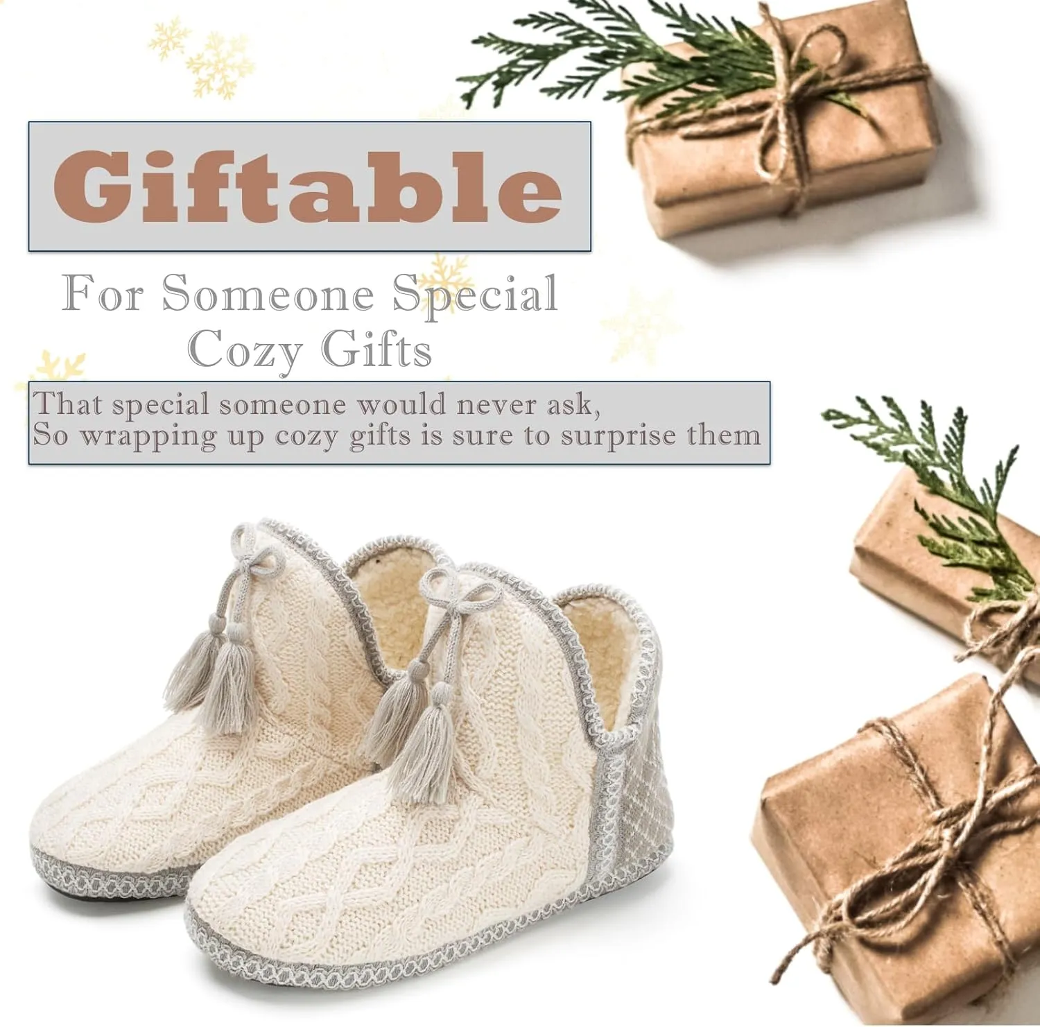 Cozylook Women's Bootie Slippers, Cozy House Shoes with Memory Foam, Plush Fleece Lining, Indoor/Outdoor Anti-Slip Sole