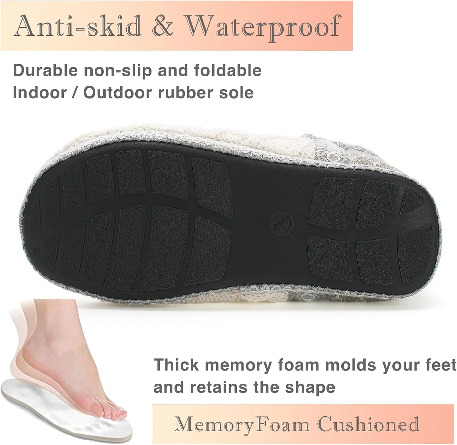 Cozylook Women's Bootie Slippers, Cozy House Shoes with Memory Foam, Plush Fleece Lining, Indoor/Outdoor Anti-Slip Sole