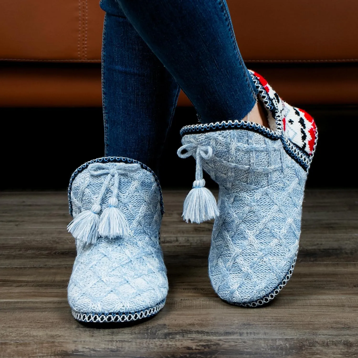 Cozylook Women's Bootie Slippers, Cozy House Shoes with Memory Foam, Plush Fleece Lining, Indoor/Outdoor Anti-Slip Sole