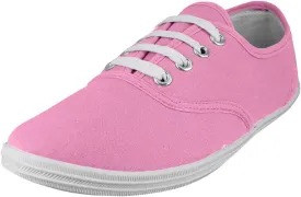 Easy USA - Womens Canvas Lace Up Shoe with Padded Insole