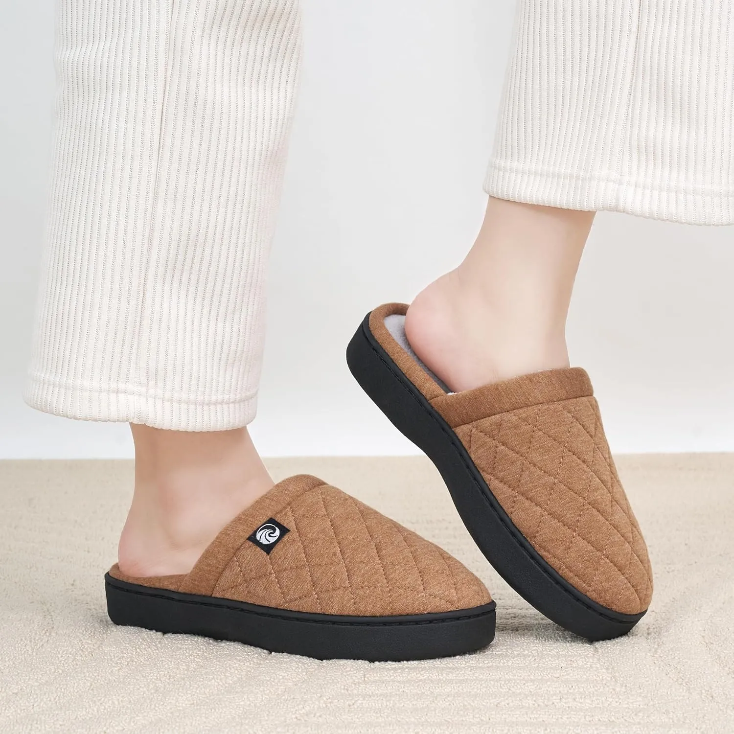Ecetana Women's & Men's Memory Foam Bedroom Slippers - Comfortable Fuzzy Indoor/Outdoor House Shoes