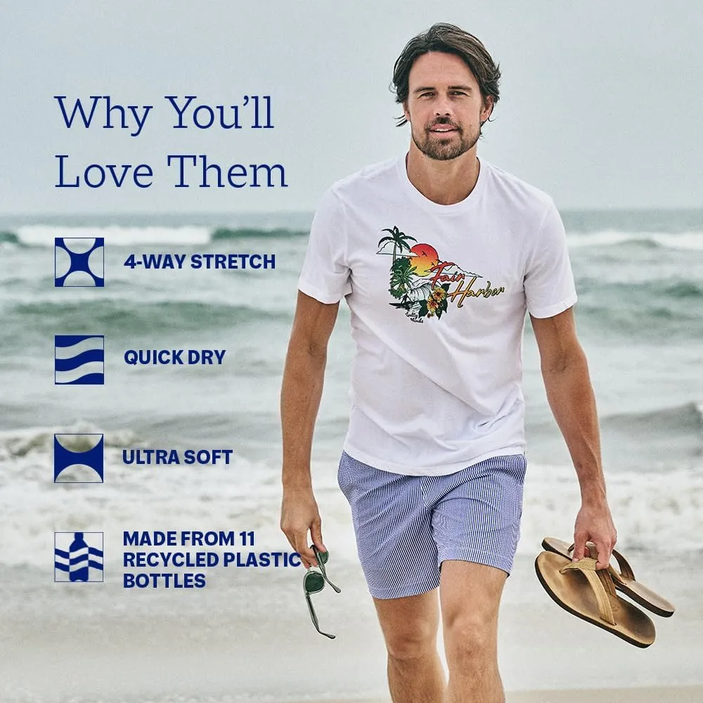 Fair Harbor The Bayberry Trunk ?C?C Men's Swim Suits with Liner, 7-inch Inseam ?C?C Anti-Chafe Classic fit Swim Trunks