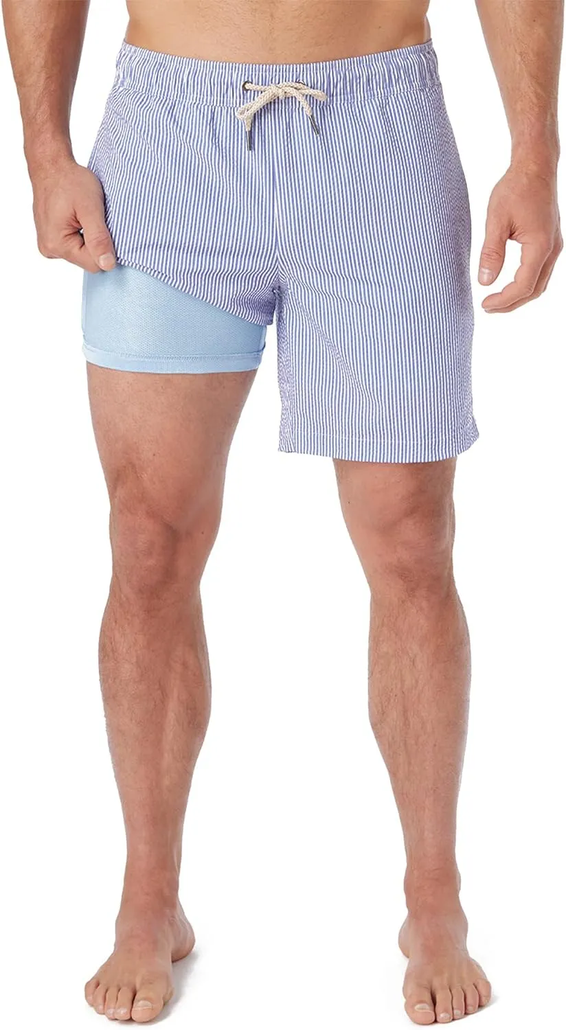 Fair Harbor The Bayberry Trunk ?C?C Men's Swim Suits with Liner, 7-inch Inseam ?C?C Anti-Chafe Classic fit Swim Trunks