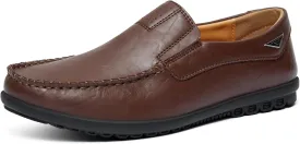 Go Tour Mens Casual Leather Fashion Slip-on Loafers Shoes