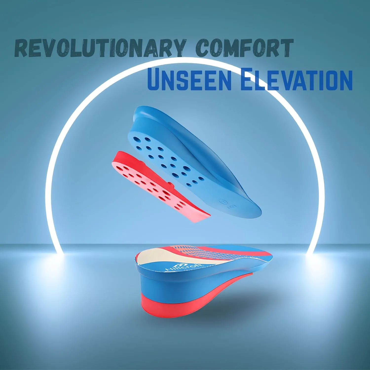 Height Increase Insoles, Cushioned 2 Layer Shoe Insole 4 Inch Height Lift Shoes Insert for Men and Women L (Men 8-10/Women 10.5-12.5)