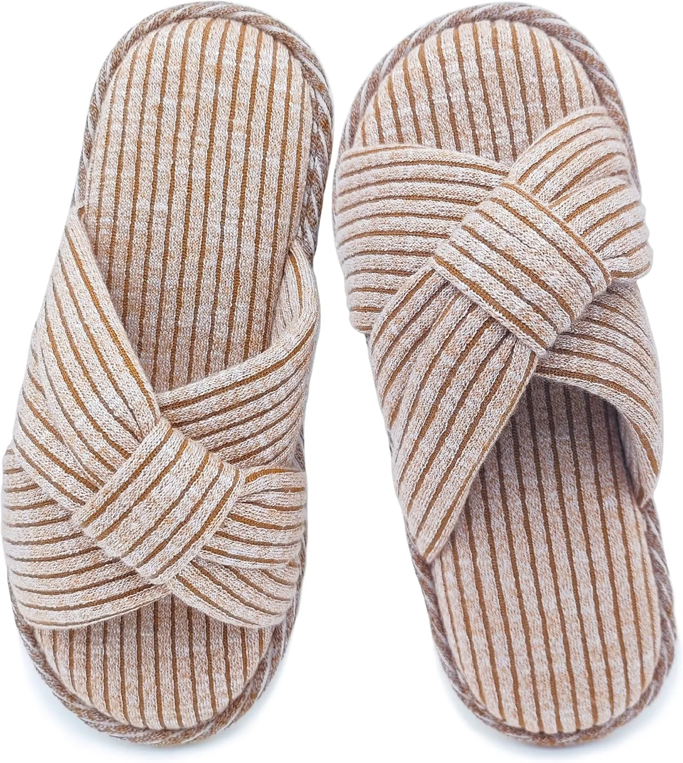 Jerzmy Cross Bow Slippers for Women, Comfy Memory Foam Woman House Slippers Cozy Cushioned Ladies Home Shoes Bedroom Indoor Kitchen