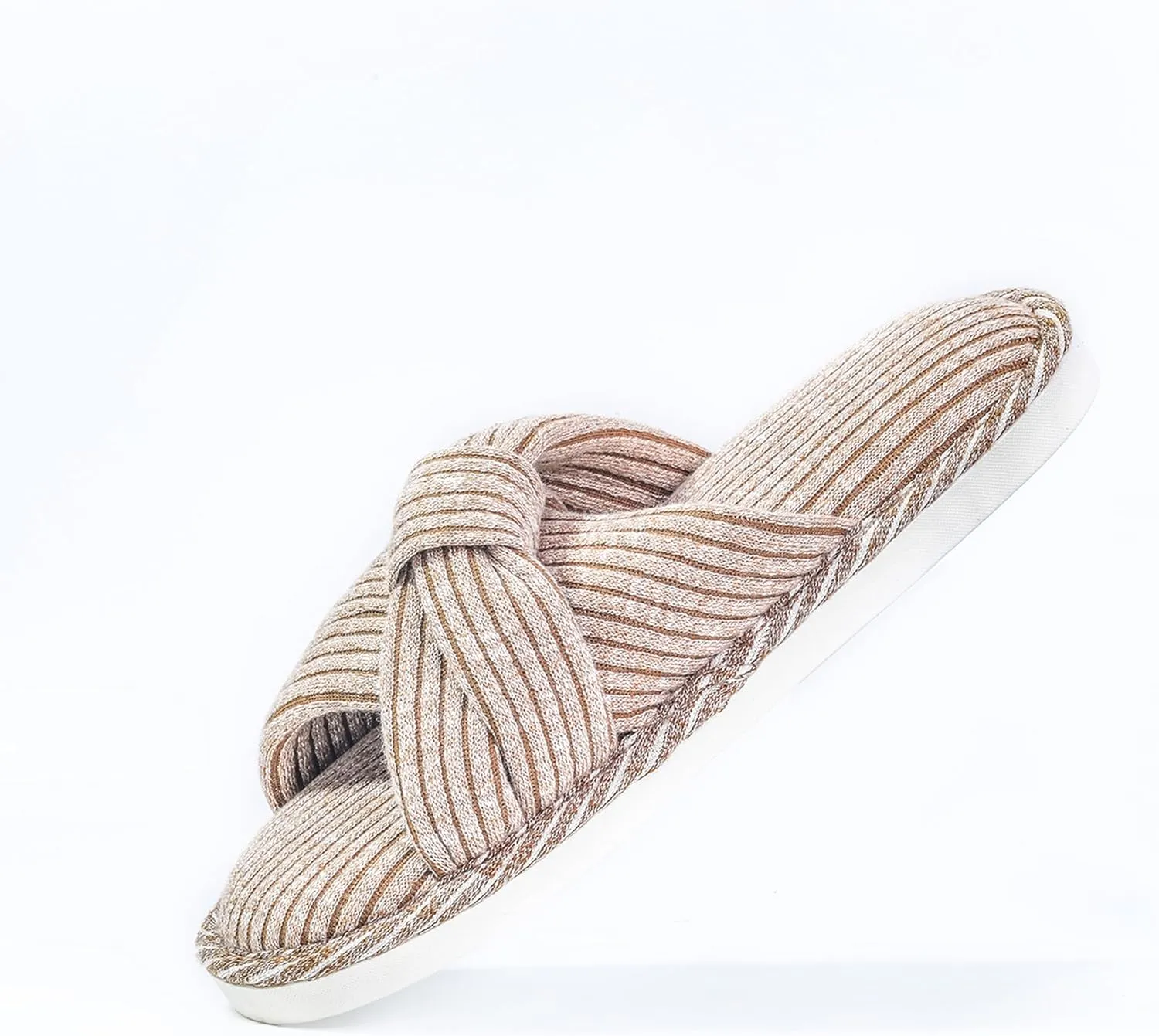 Jerzmy Cross Bow Slippers for Women, Comfy Memory Foam Woman House Slippers Cozy Cushioned Ladies Home Shoes Bedroom Indoor Kitchen