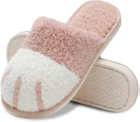 MAXTOP Women's Cat Paw Cozy Slippers Warm Gifts for Women Men with Memory Foam Trendy Cute Fuzzy Winter House Shoes Indoor Outdoor