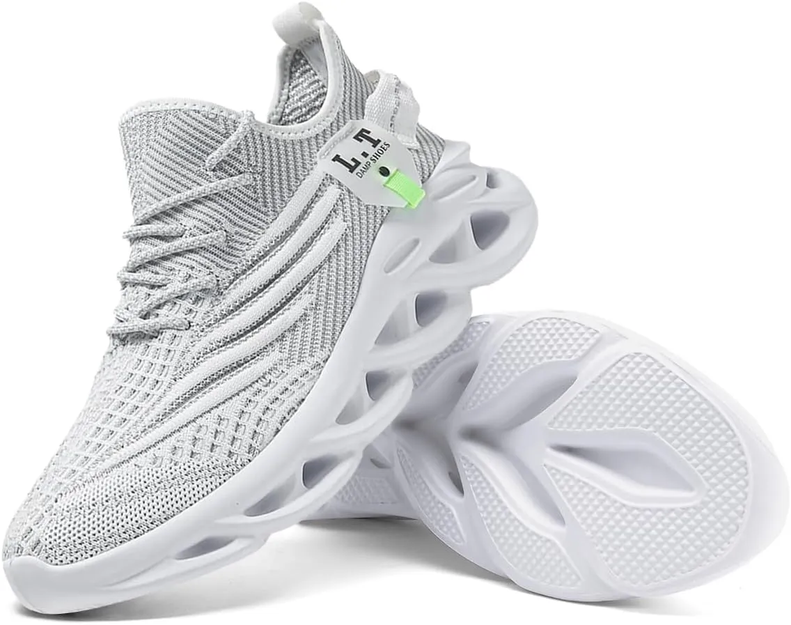 Men Running Shoes Men's Tennis Shoes Lightweight Breathable Fashion Sneakers Non Slip Workout Gym Shoes for Running Black