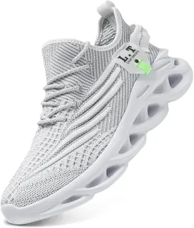 Men Running Shoes Men's Tennis Shoes Lightweight Breathable Fashion Sneakers Non Slip Workout Gym Shoes for Running Black