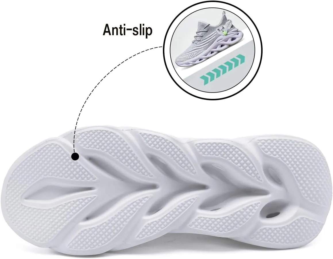 Men Running Shoes Men's Tennis Shoes Lightweight Breathable Fashion Sneakers Non Slip Workout Gym Shoes for Running Black