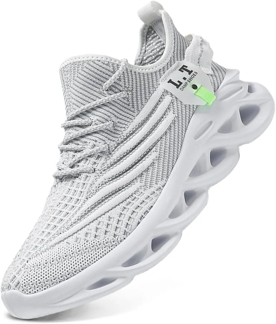 Men Running Shoes Men's Tennis Shoes Lightweight Breathable Fashion Sneakers Non Slip Workout Gym Shoes for Running Black