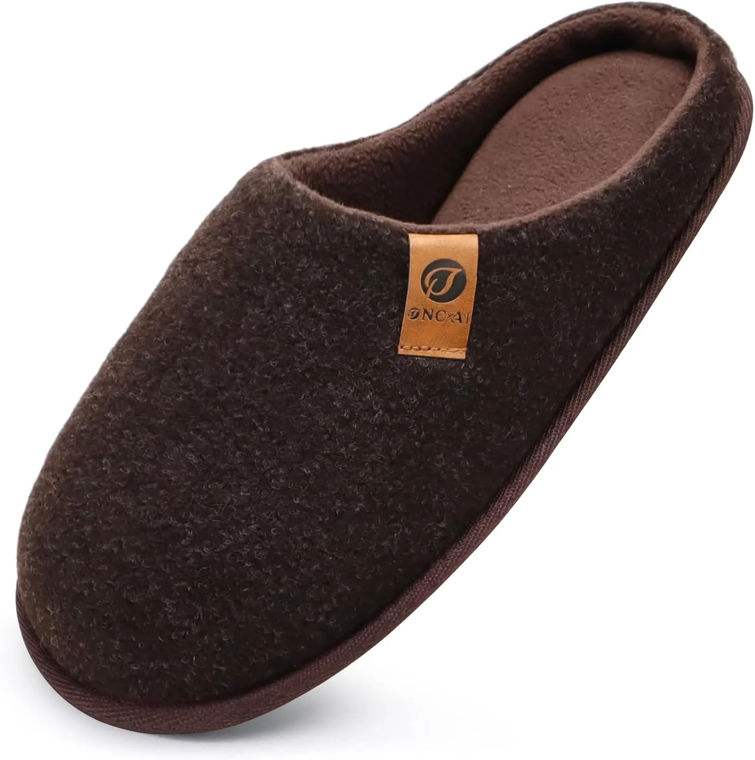 ONCAI Mens Cozy Memory Foam Scuff Slippers Slip On Warm House Shoes Indoor/Outdoor with Best Arch Support