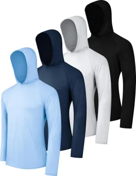 OYGSieg Men's Athletic Hoodies Long Sleeve Fishing Shirts for Men UPF 50  SPF UV Sun Protection Shirts Rash Guards