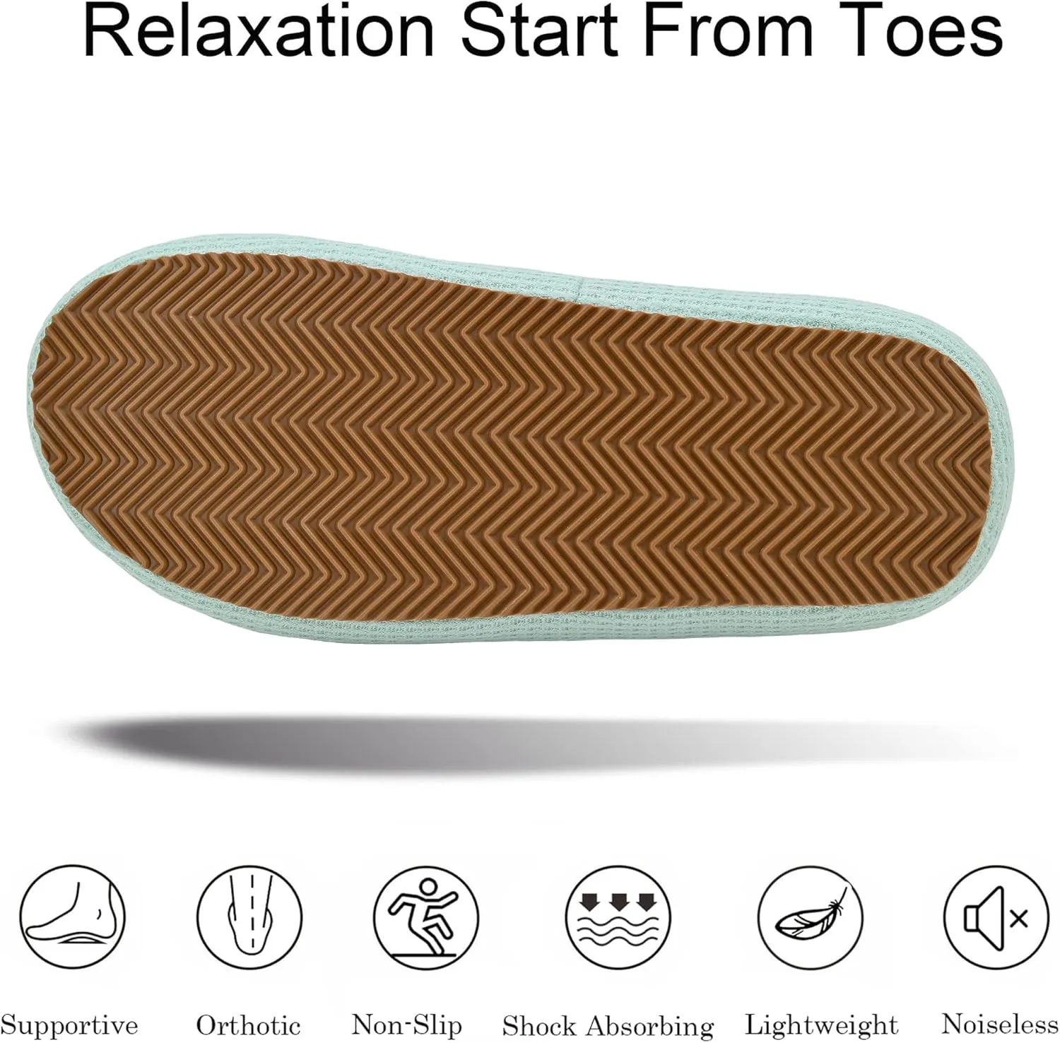 Panda Bros Women's Adjustable Slippers, Diabetic Slippers for Women Memory Foam, Open Toe Swollen Feet Slippers Bedroom House Indoor Outdoor Shoes with Rubber Sole