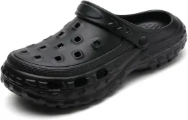 SECHRITE Men's and Women's Garden Shoes Slip-on Clogs Water Beach Pool Sandals with Adjustable Heel Strap Casual Indoor Outdoor Slippers