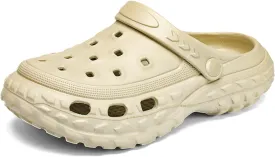 SECHRITE Men's and Women's Garden Shoes Slip-on Clogs Water Beach Pool Sandals with Adjustable Heel Strap Casual Indoor Outdoor Slippers