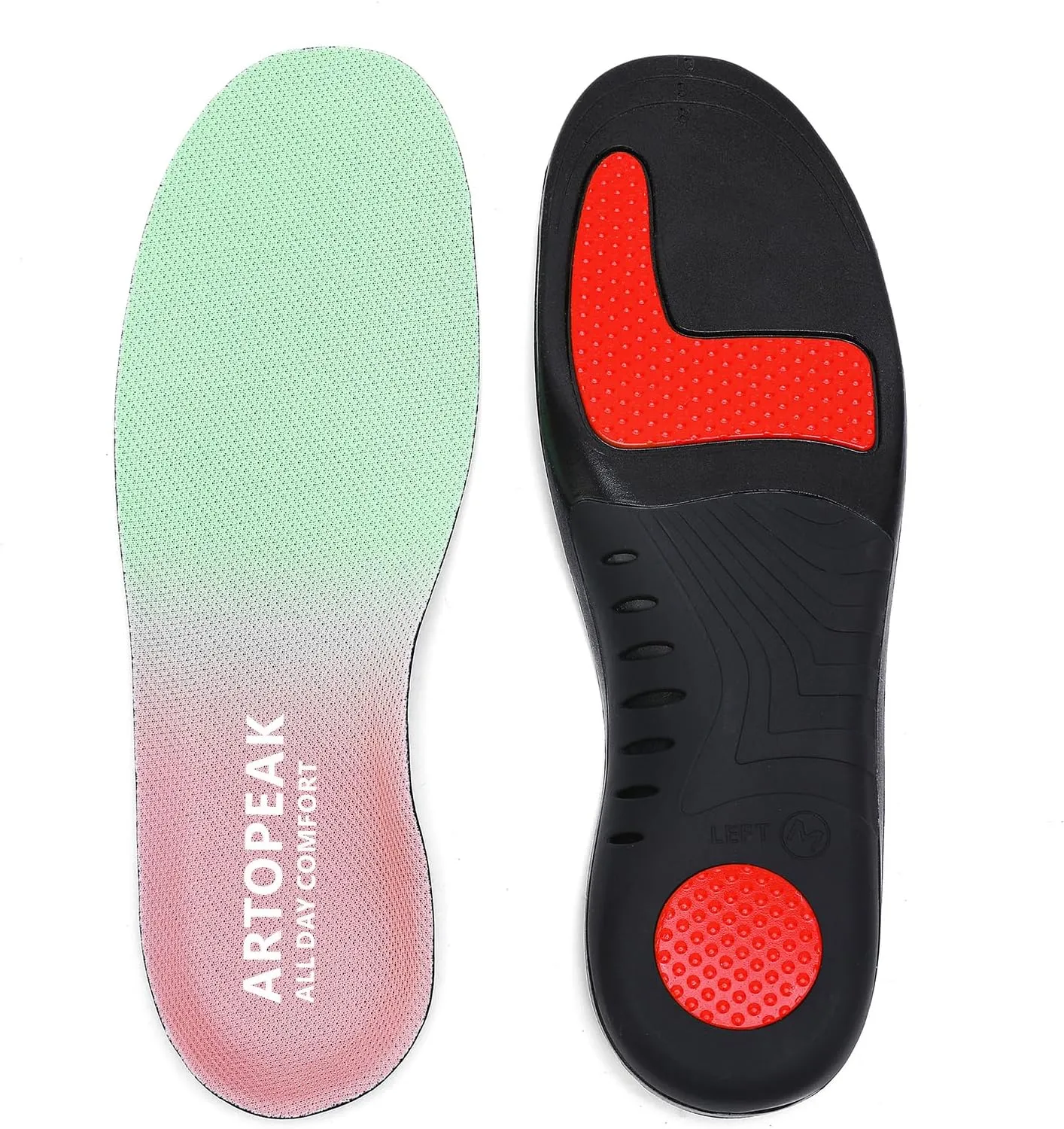 Shoes Insoles Women Orthotics Inserts Arch Support Flat Feet Insoles Plantar Fasciitis Insoles Work Boot Insoles for Standing All Day Comfort and Pain Relief Women 10-12