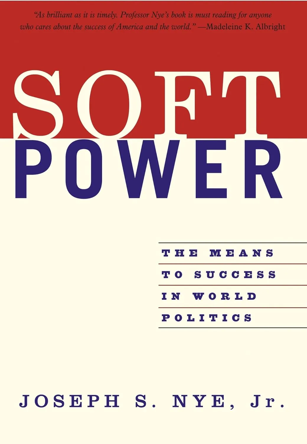 Soft Power: The Means To Success In World Politics Paperback  April 27, 2005