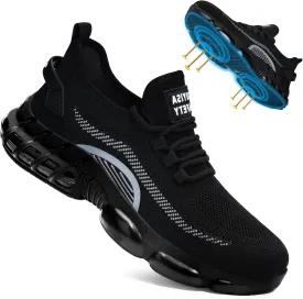 Steel Toe Shoes for Men Lightweight Work Shoes Construction Industrial Work Tennis Shoes Safety Shoes Comfortable Steel Toe Sneakers for Men Women