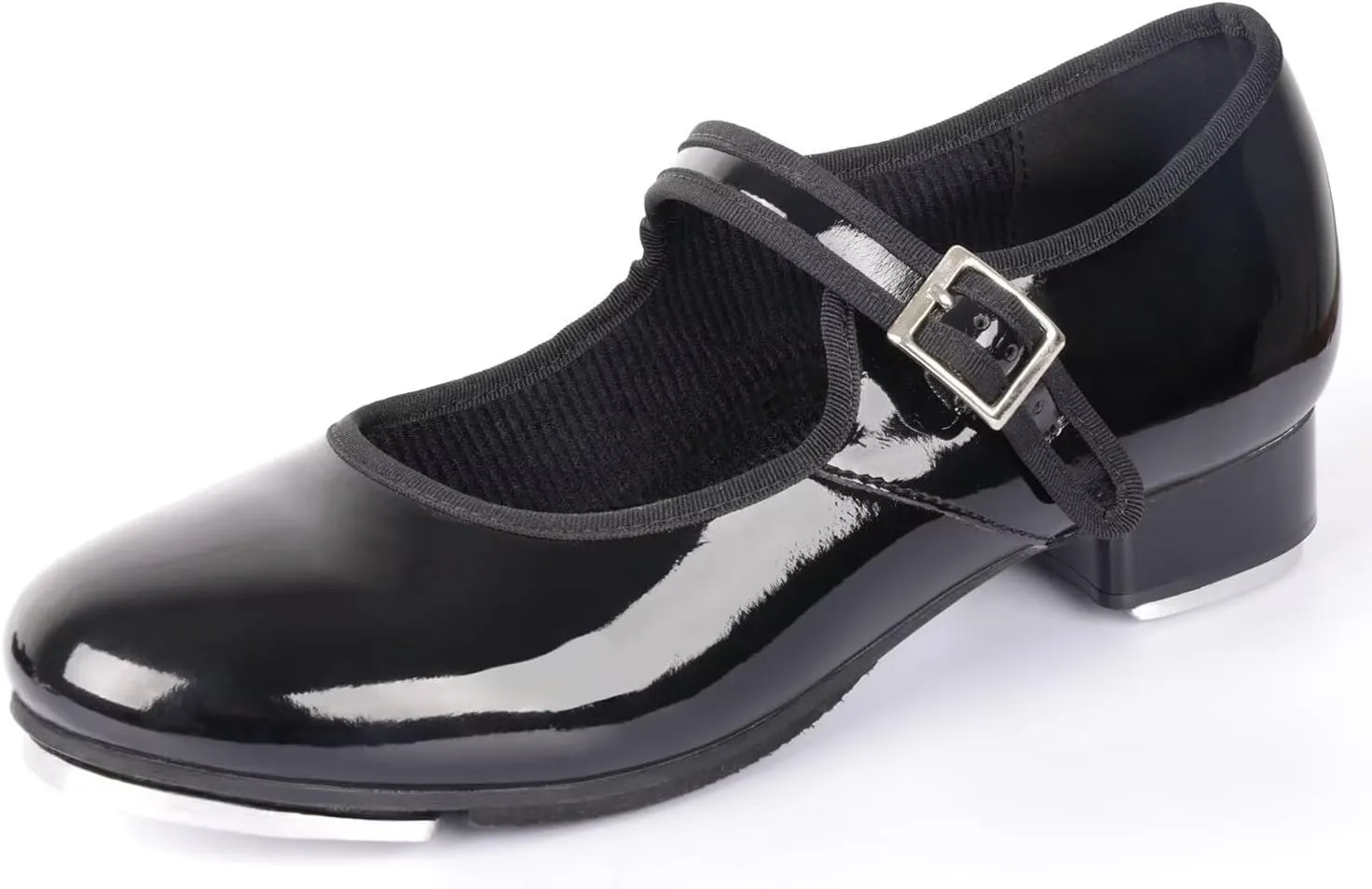 Tap Dance Shoes for Women - Premium Leather with Cushioned Footbed & Soft Padding, Non-Slip Rubber Sole for Practice/Performance/Competition.