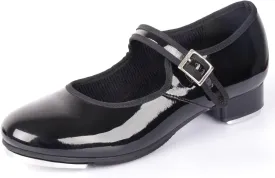 Tap Dance Shoes for Women - Premium Leather with Cushioned Footbed & Soft Padding, Non-Slip Rubber Sole for Practice/Performance/Competition.