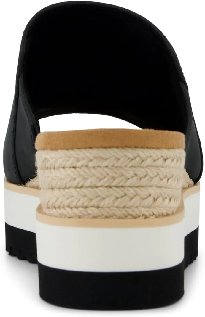 TOMS Womens Diana Platform Espadrille Casual Sandals Casual Mid Heel 2-3" - Black