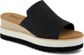 TOMS Womens Diana Platform Espadrille Casual Sandals Casual Mid Heel 2-3" - Black