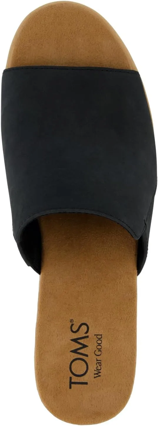 TOMS Womens Diana Platform Espadrille Casual Sandals Casual Mid Heel 2-3" - Black