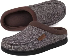 ULTRAIDEAS Men's Nealon Moccasin Clog Slipper, Slip on Indoor/Outdoor House Shoes