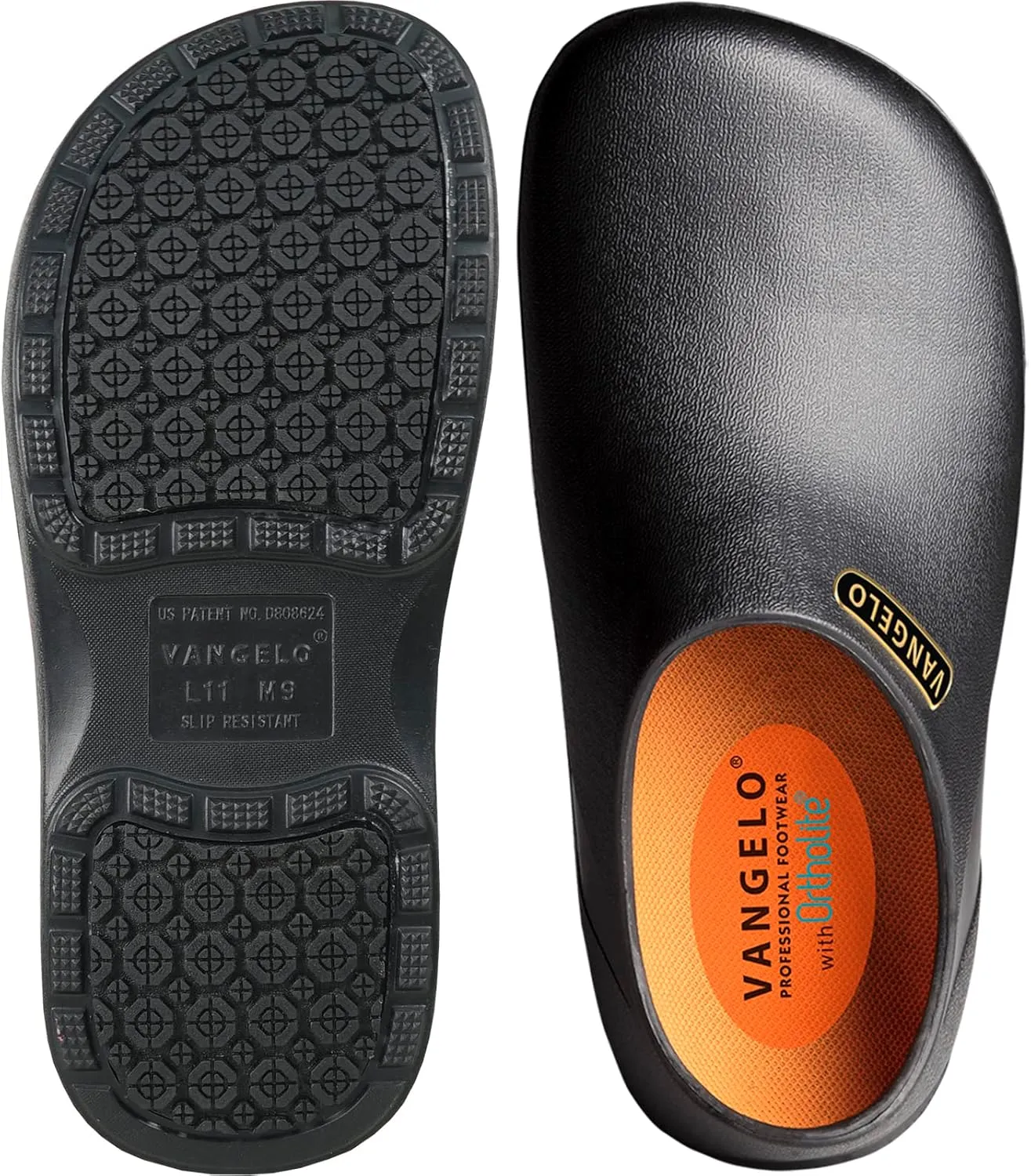 VANGELO Professional Slip Resistant Clog Waterproof Women Work Nurse Shoe Chef Shoe Carlisle Black Lime White Multicolor