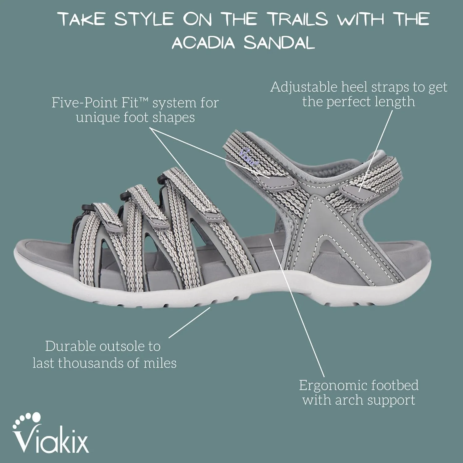 Viakix Acadia Hiking Sandal  Comfortable, Stylish Women's Sandals