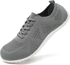 Women's Barefoot Shoes Walking Sports Zero Drop Sole Running Casual Sneakers Slip On Breathable Soft Fashion House Shoes White