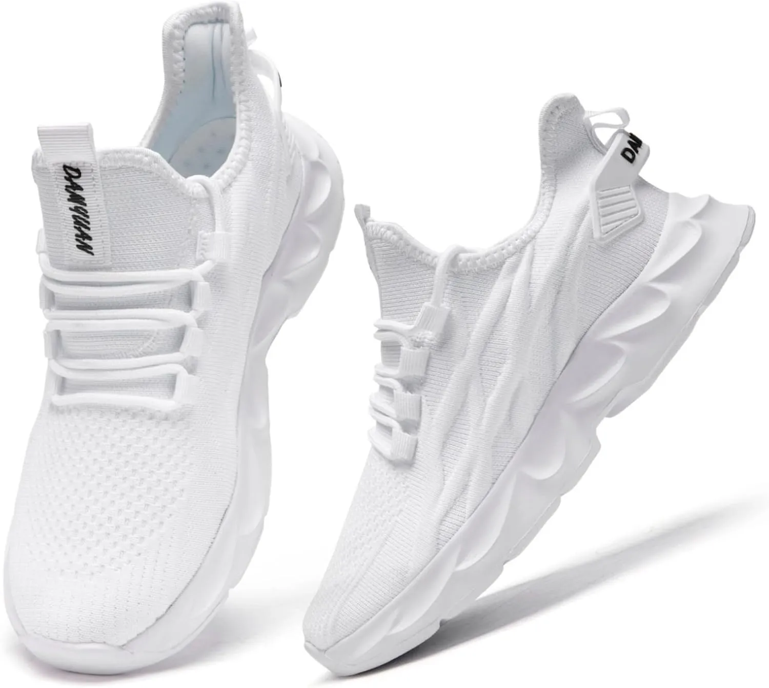 Womens Tennis Slip On Running Shoes Breathable Sneakers Athletic Lightweight Gym Sports Walking Shoes