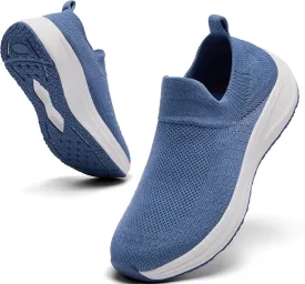 Women's Wide Slip On Walking Shoes Non-Slip Socks Shoe Lightweight Breathable Mesh Sneakers for Everyday Comfort & Style | Perfect for Work Travel